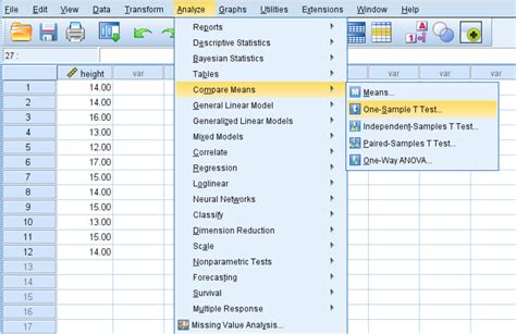 spss t test